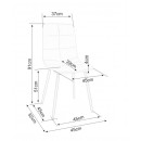 Стул SIGNAL IVO Velvet Bluvel 14 серый/черный